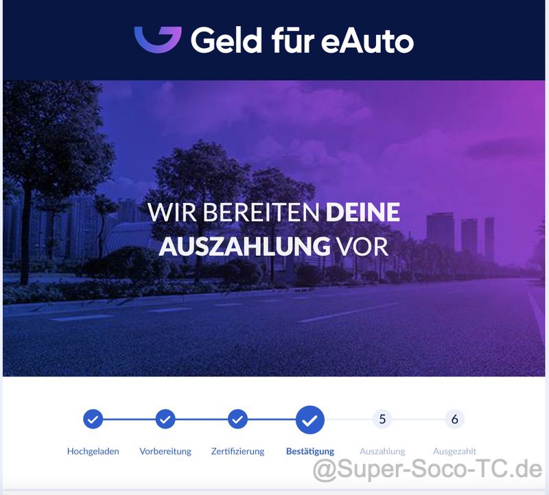 Geld für e-Auto Auszahlung der THG Quote